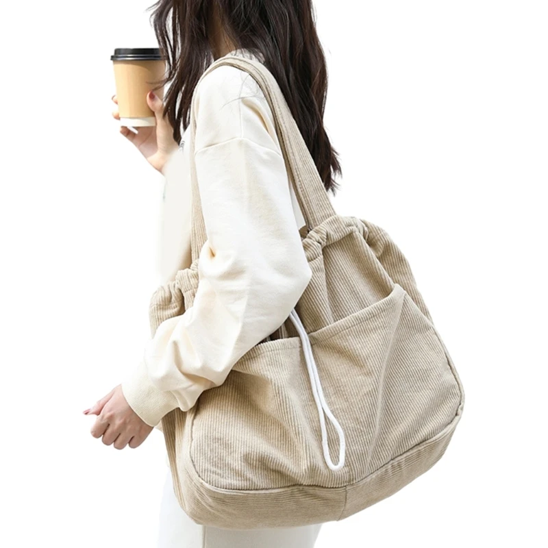 Вельветовая сумка в японском стиле мягкая и универсальная идеально подходит для