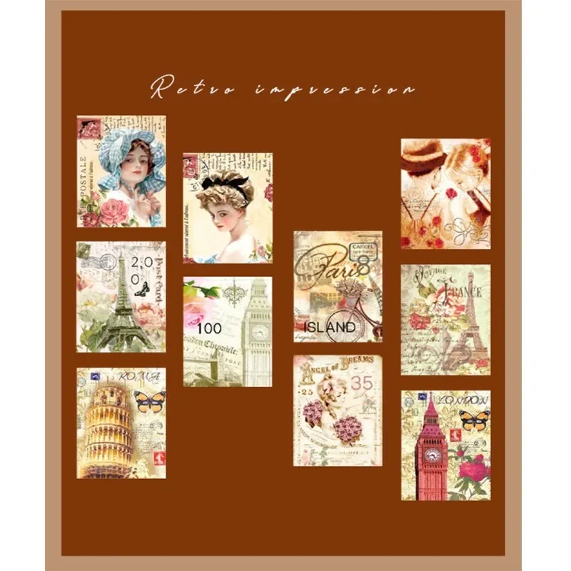 1 пакетик декоративная клейкая лента в стиле ретро прочная для сбора филателий