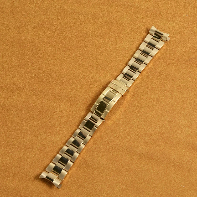 20mm Curved End Oyster Stainless Steel Solid Bracelet Watch Strap For Rolex Watch Band