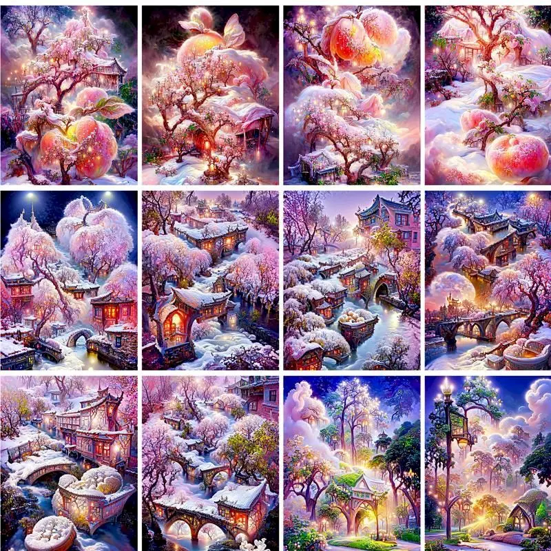 

GATYZTORY DIY Paint By Number Fantasy Scenery Hand Painted Painting Art Drawing On Canvas Gift Pictures By Numbers Kits Home Dec