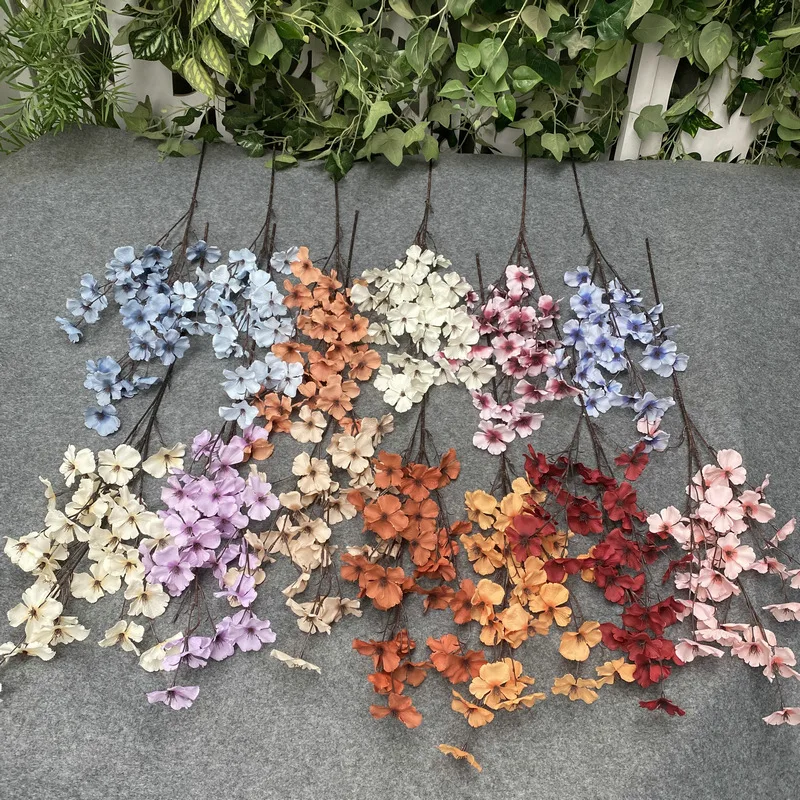 

Artificial Orchids Silk Fake Flowers Faux White Dancing Lady Lycium barbarum flower Decors Plants for Wedding Home Party Decors