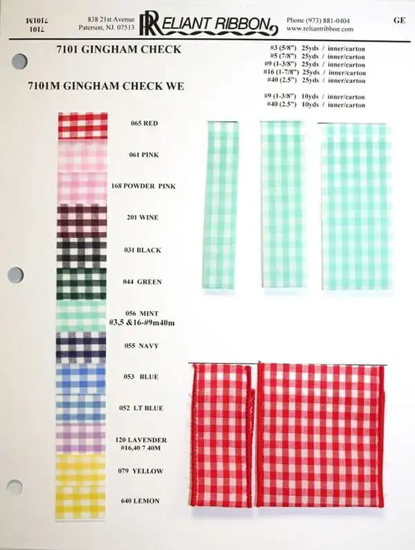 

Geometrics Checks Gingham Wired, Black, 1-3/8in x 10yd, 1/Pack