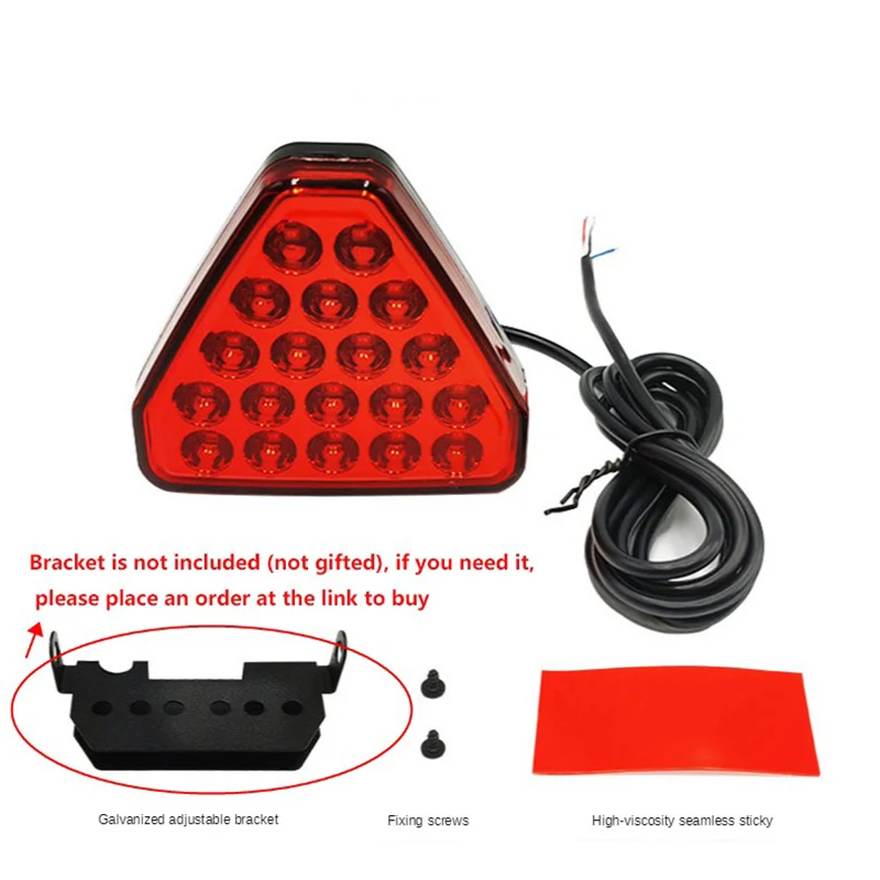 

Triangle Pilot Light General Modified Car Tail Warning Automobile Rear-end Collision Prevention Flashing Cruise LED Brake