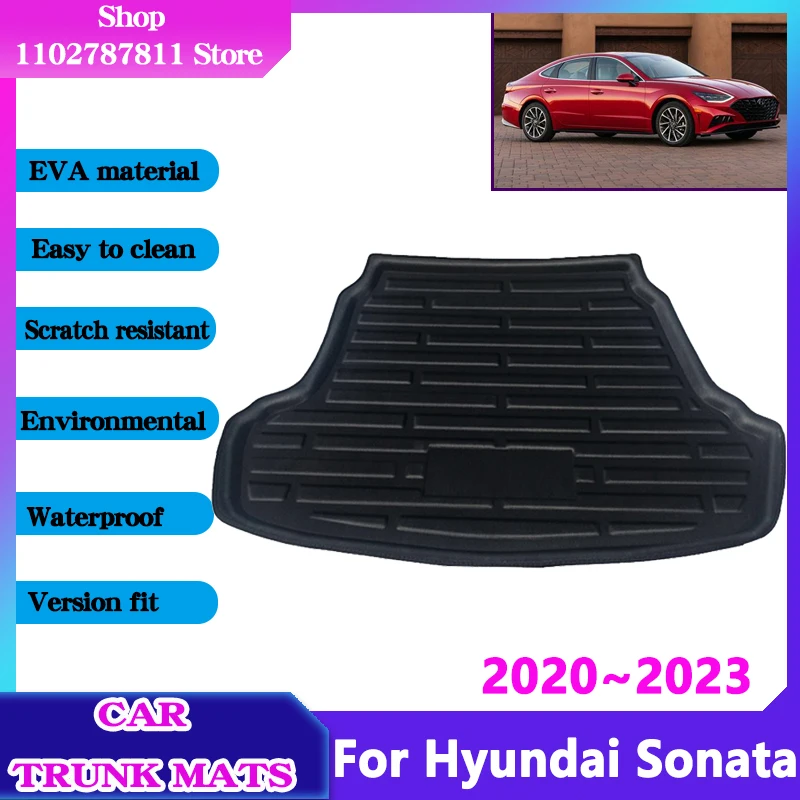 

For Hyundai Sonata 2023 2022 2021 2020 Sedan DN8 Accessories Car Trunk Mats Waterproof Protect Trunk Liner Anti-Slip Cargo Pad