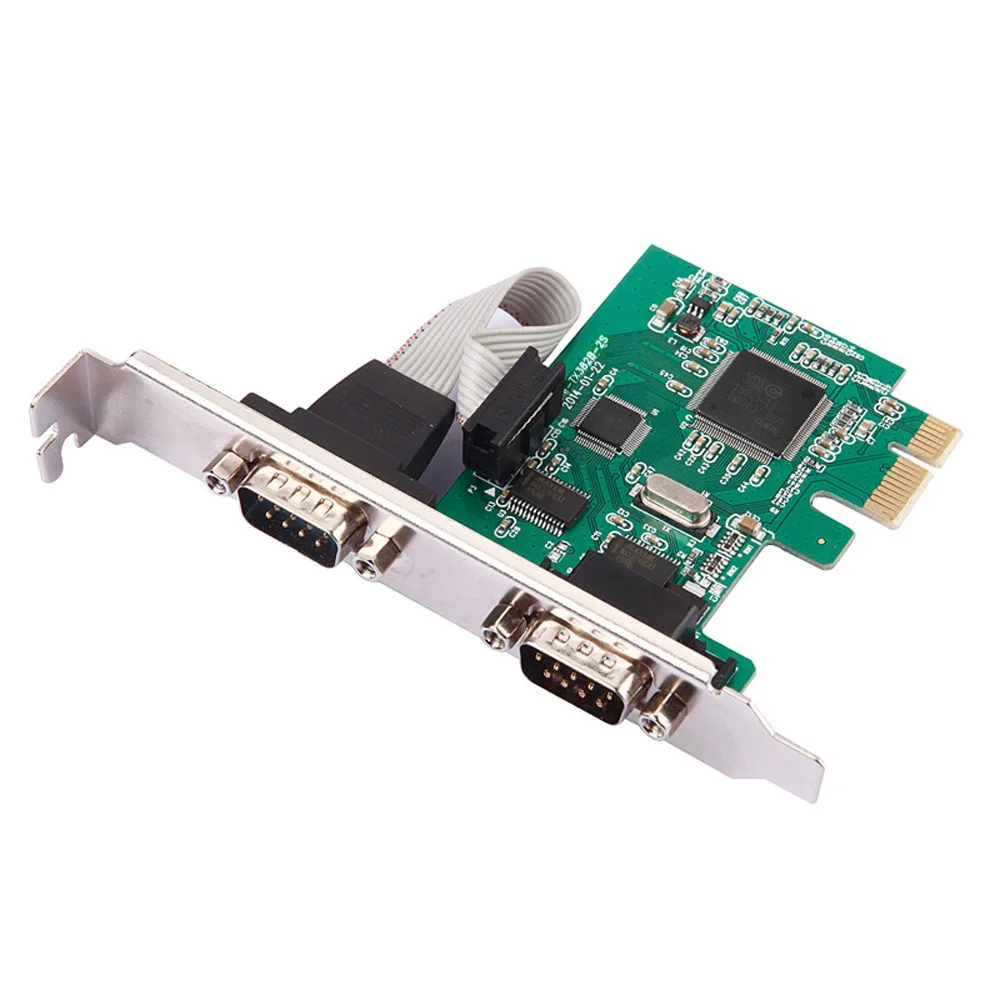 PCI-E-двойная серийная комбинированная плата RS232 PCI для быстрой PCIe-адаптера, двухсторонняя DB9pin 25 Мбит/с, чип AX99100, стабильная