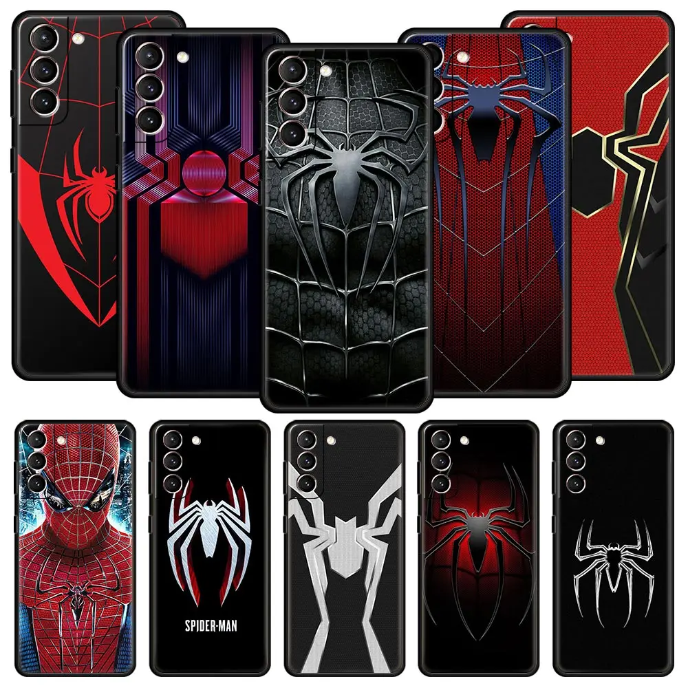 

Marvel Spiderman Logo Silicone Phone Case for Samsung Galaxy S20 FE S21 S22 S23 Ultra S10 Lite S10e S9 S8 Plus Coque Cover