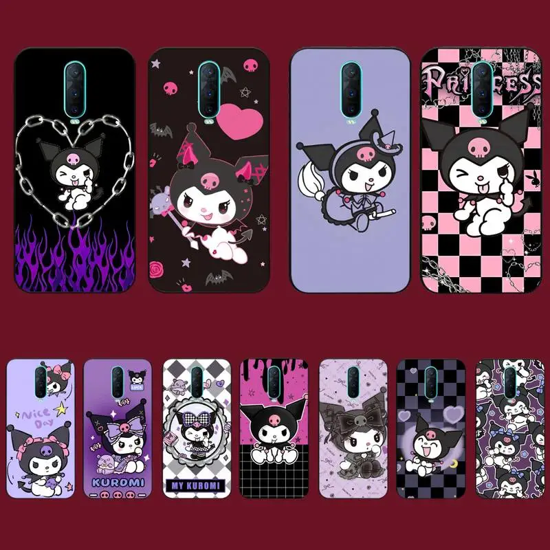 

Cute Anime Kuromi Phone Case for Vivo Y91C Y11 17 19 17 67 81 Oppo A9 2020 Realme c3