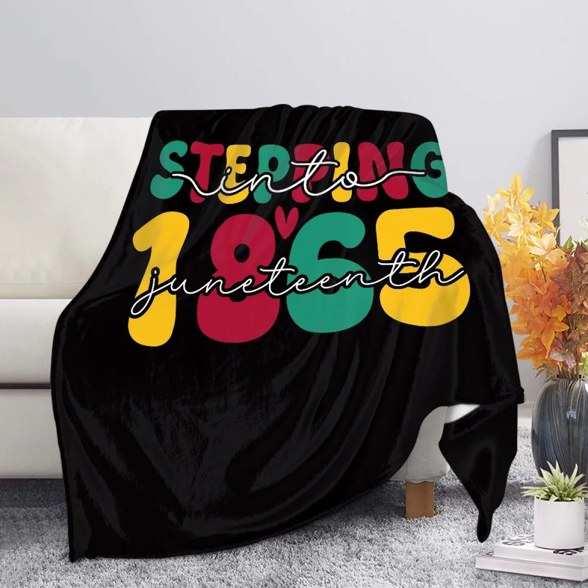 

TOADDMOS New Black History Month Juneteenth 1865 Blanket for Beds Soft Warm Cozy Girls Throw Blanket Portable Travel Thin Quilt