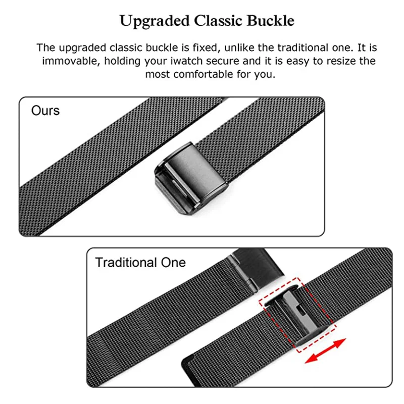 Ремешок Миланская петля для apple watch band 44 мм 40 38 мм/42 тонкий браслет из нержавеющей