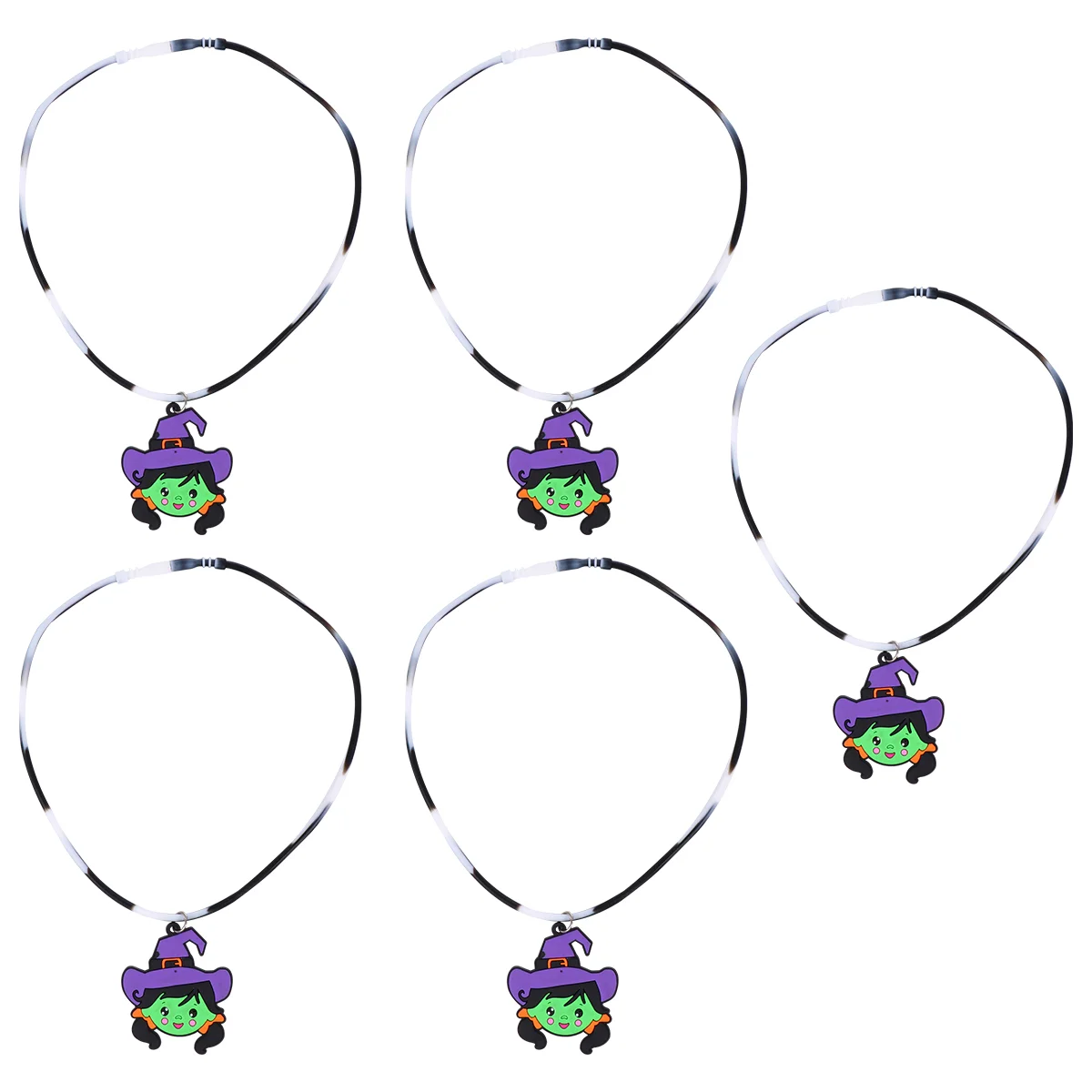 

5pcs Necklace Creative Cartoon Witch Decorative Fashionable Pendant for Party Boys