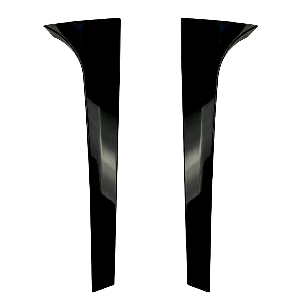 Пара вертикальных задних боковых спойлеров для Skoda Kodiaq глянцевая черная