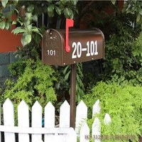 48x22x17cm post mount lockable mailboxes stand metal mailbox for villa garden outdoor newspaper letter box retro postbox