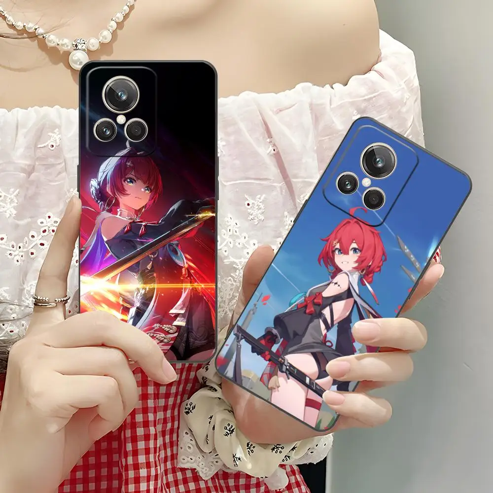 Фото Чехол для телефона Wuthering Waves Danjin для Realme 15 14 13 12 11 10 9 Pro Plus T i Lite 5G, мягкий противоударный чехол из ТПУ №1