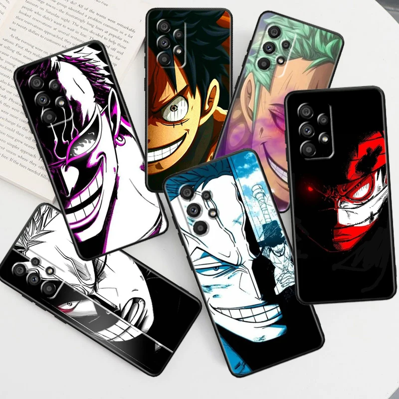 

Comics O-One P-Piece Cute For Samsung Note 20 10 Ultra Plus A31 A8 A14 J6 A12 A5 A70 A7 A34 A25 A04 A24 5G Black Phone Case