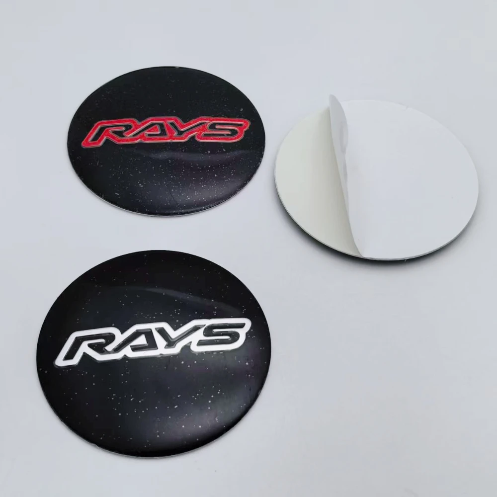 Фото 4 шт. 45 мм 50 мм 56 мм 65 мм эмблемы RAYS, наклейки-аксессуары для автомобилей, для колпачков ступиц, центральных колпачков колес, заглушек дисков, замена значков на колпачках дисков №2