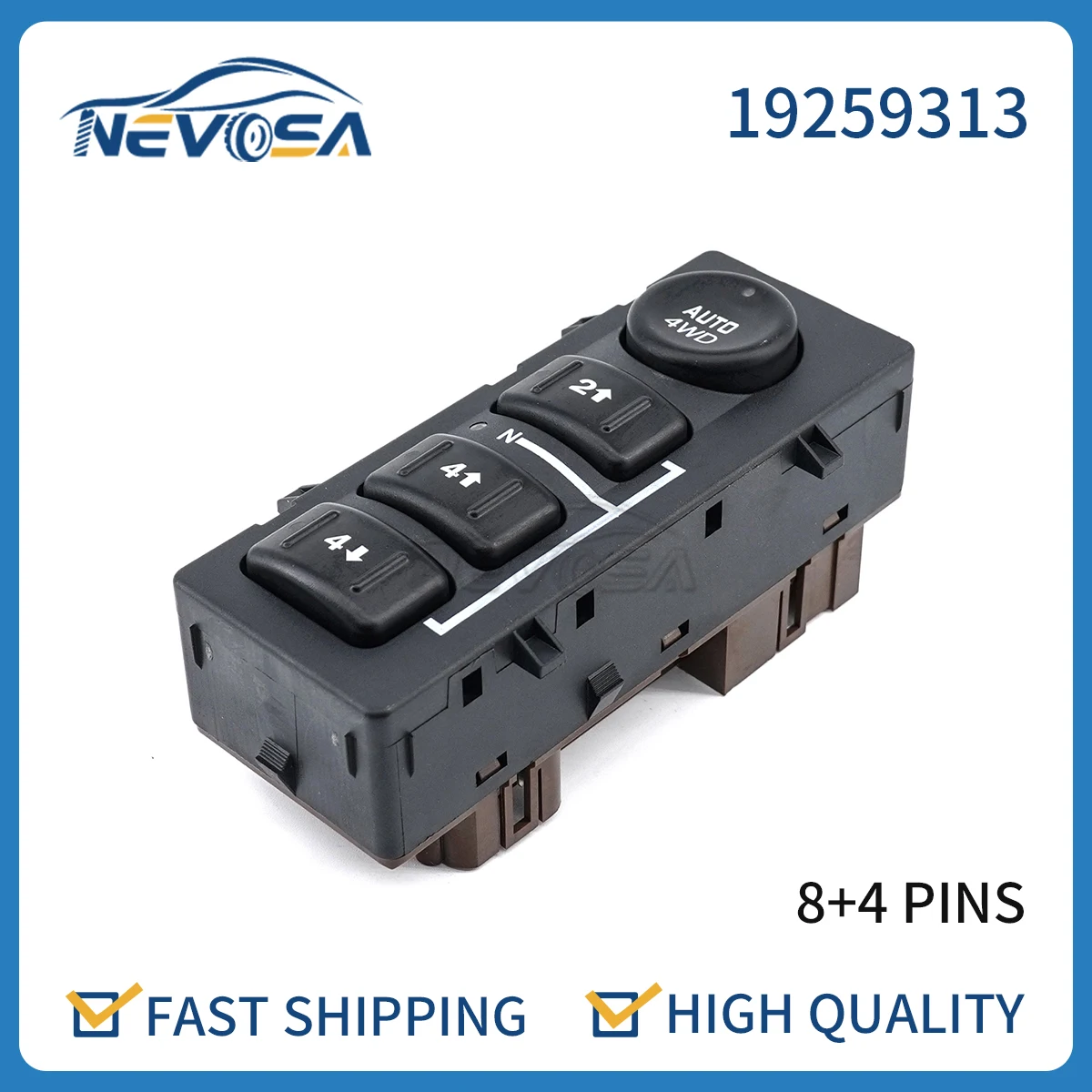 

Nevosa 19259313 For Chevrolet Silverado Suburban For GMC Yukon 4WD Wheel Drive Control Switch Transfer Case Button 15136039