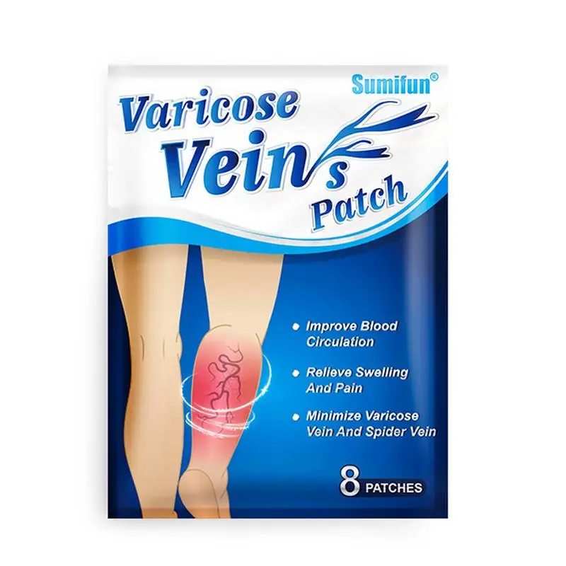 

Sumifun 8pcs/bag Chinese Plaster Vasculitis Phlebitis Spider Leg Medical Patch Angiitis Removal Patch