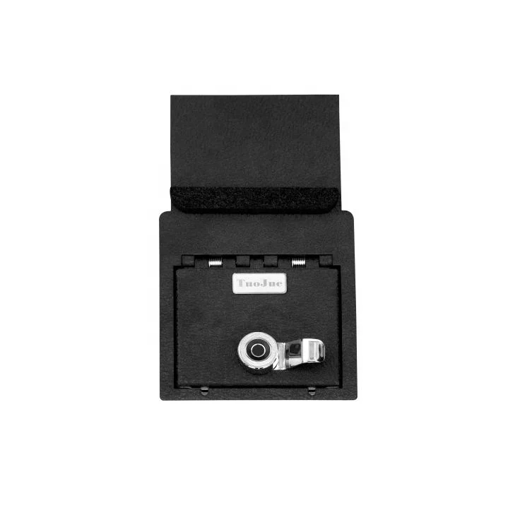 

TuoJue Fingerprint Locking Black Central Console Organizer For Tesla Model 3&Y Car Safe Storage Safety