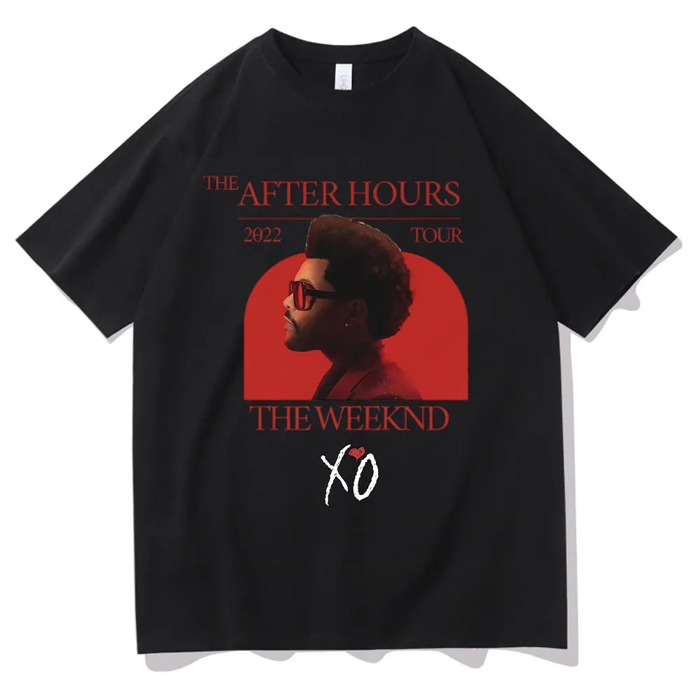 

The After Hours 2022 Tour The Weeknd Print Tshirt Men Women Summer Short Sleeve Male Hip Hop Crewneck Tees Men's Loose T-shirts