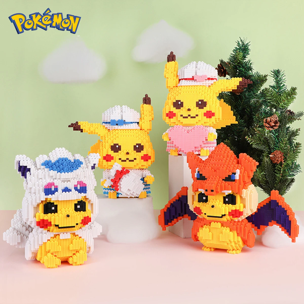 

Super Huge Pokemon Anime Pikachu Figures Diamond Micro Building Blocks Games Model Bricks Decompression Toys Kids Birthday Gift