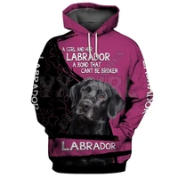 a girl and her labrador 3d printed hoodies unisex pullovers funny dog hoodie casual street tracksuit