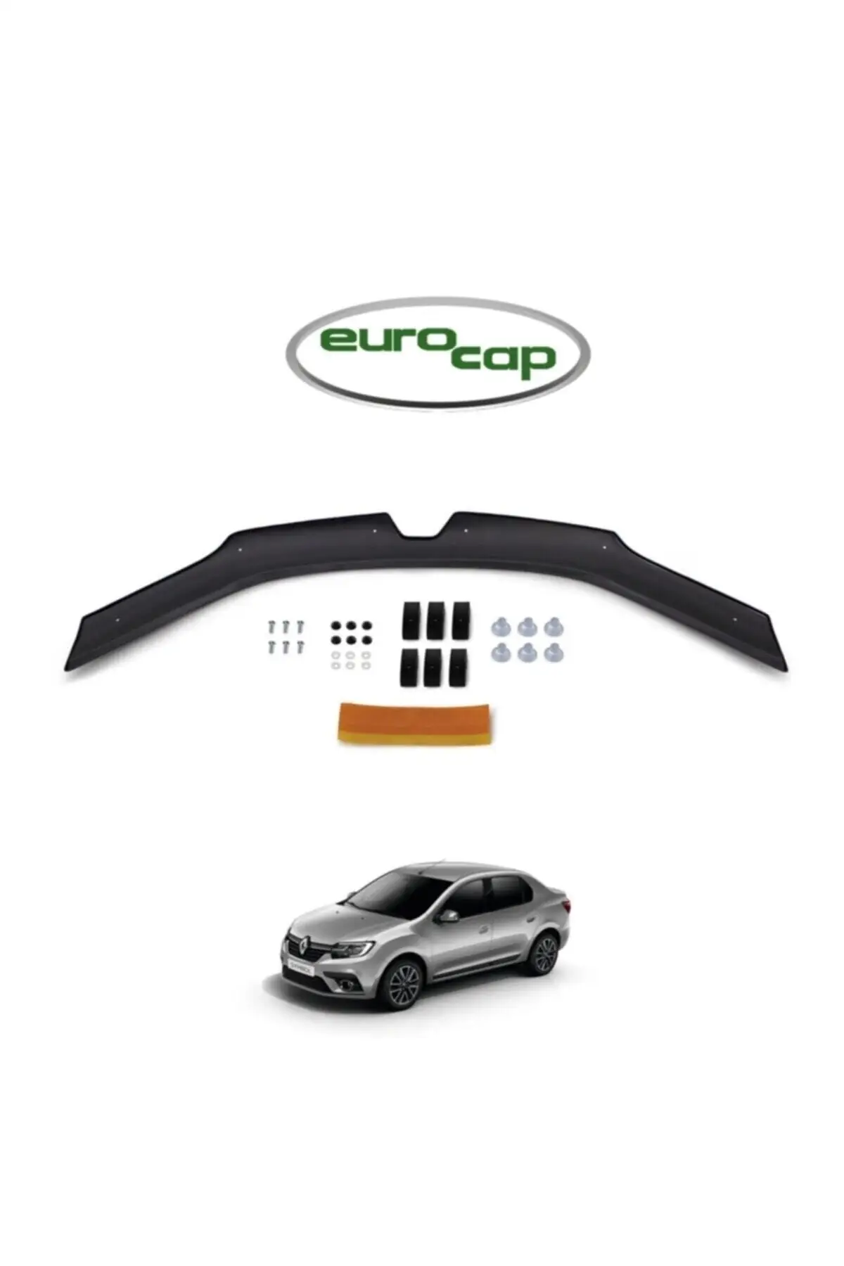 

Renault Symbol Front Hood Protection Spoiler 3mm Acrylic (abs) Glossy Black Deflector 2013-