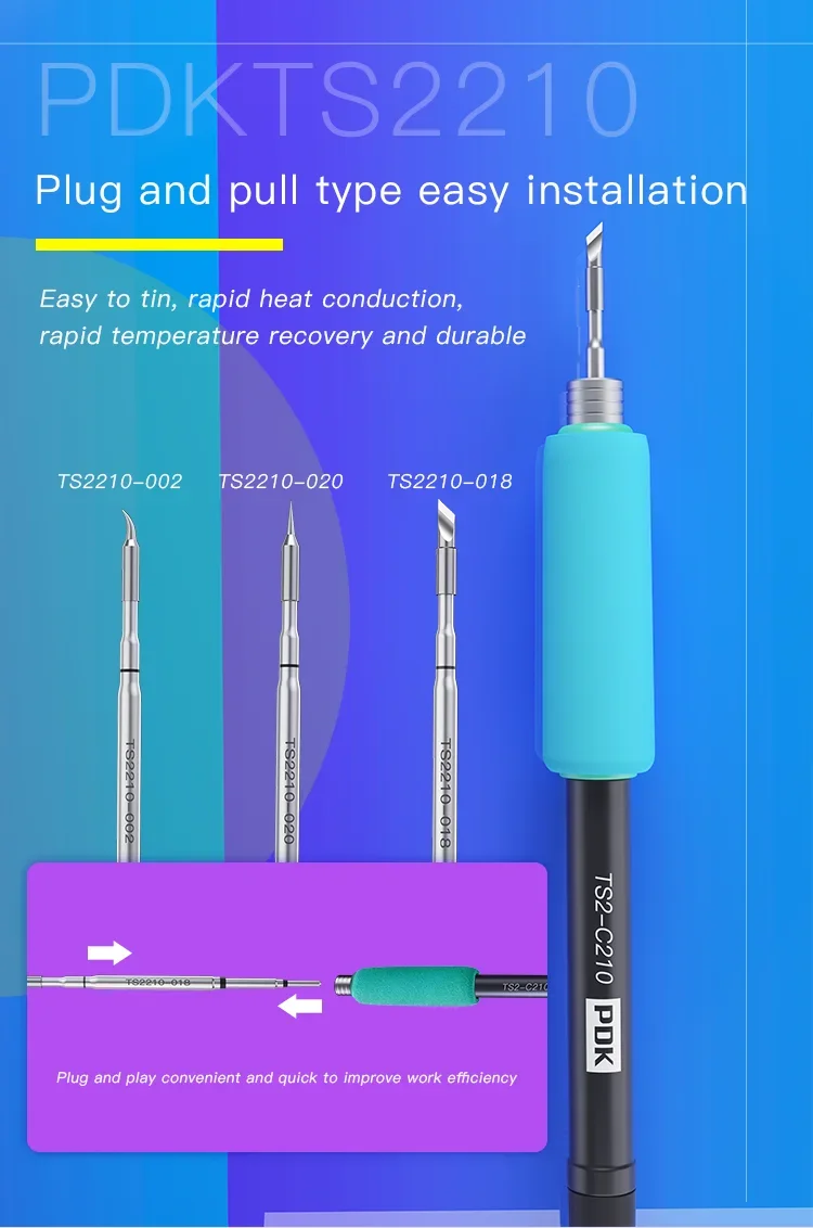 Рукоятка для пайки I2C совместима с электрической паяльной станцией JBC/Su Gong/i2C и