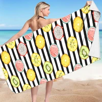 summer fruit prints large bath towels quick dry beach towel surf poncho microfiber bath towel summer swimming xxl beach towel