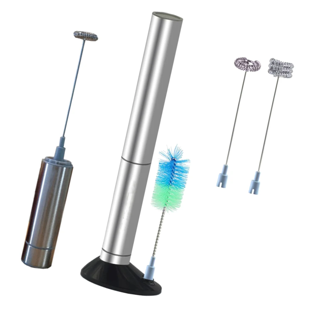 

Stainless Steel Handheld Electric Milk Frother also for whisk eggs, cream, dessert, soups, sauces