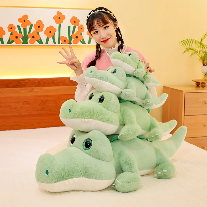 

Cartoon Fluffy Crocodile Plushies Doll Soft Stuffed Animals Girl Sleeping Accompany Plush Toys Sofa Cushion Kids Gift Home Decor