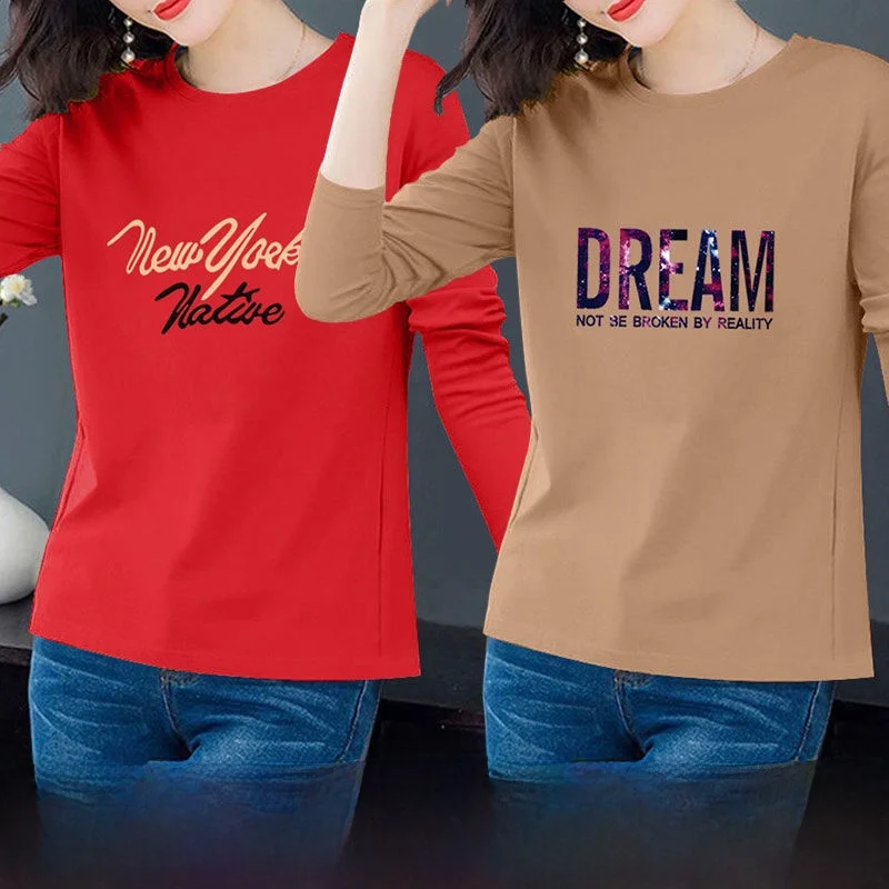[00% Cotton] Long sleeves Shirt Women clothes 2024 New Autumn Loose Thin Fashion Western Sle Top 2 Pieces