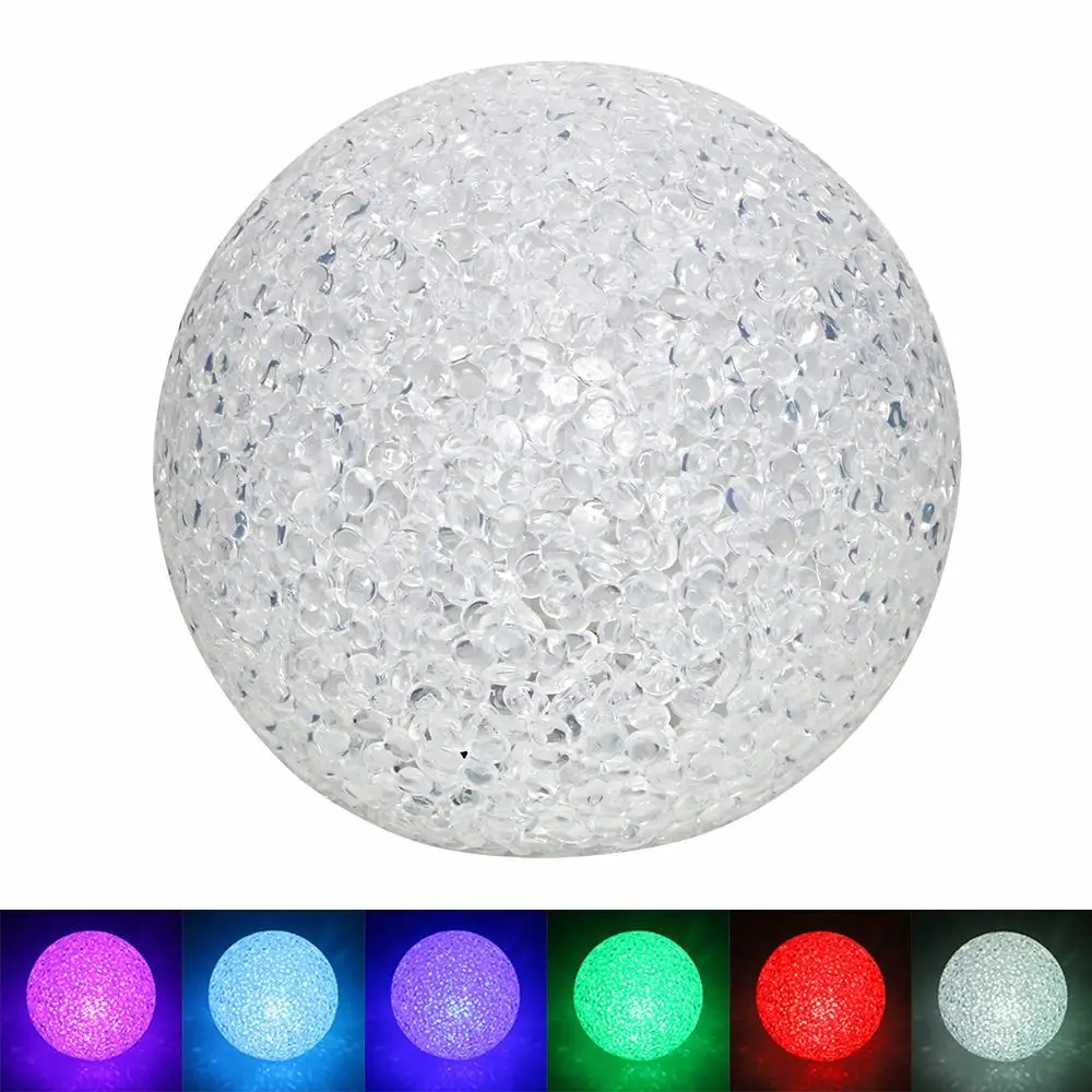 

7 Colors Changing Crystal Ball Room Decoration Colorful Light Magic Xmas Gift Candle Lamp