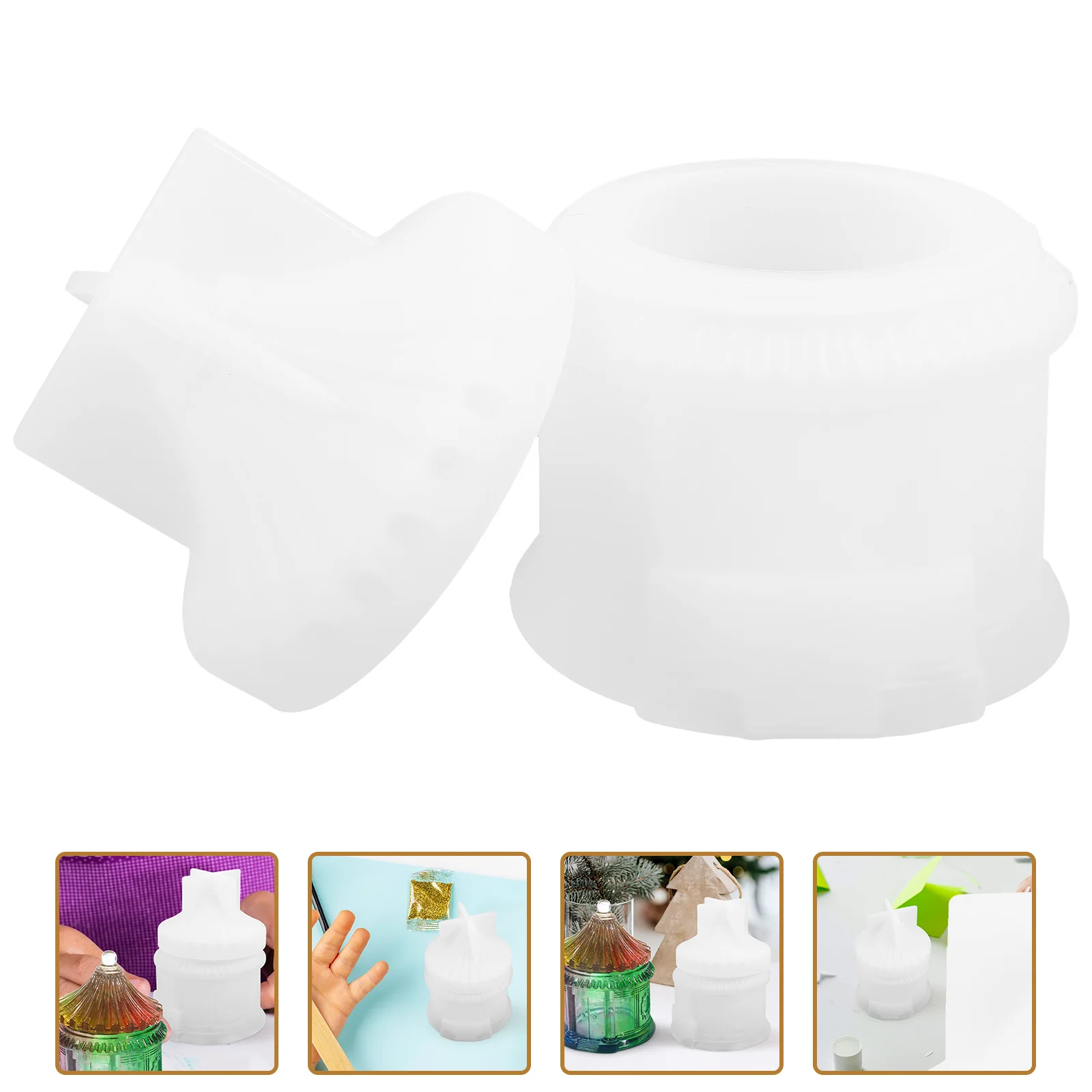 

Crafts Chinese Style Building Mould Casting Silicone DIY Accessory Architecture Molds 3d Storage Holders