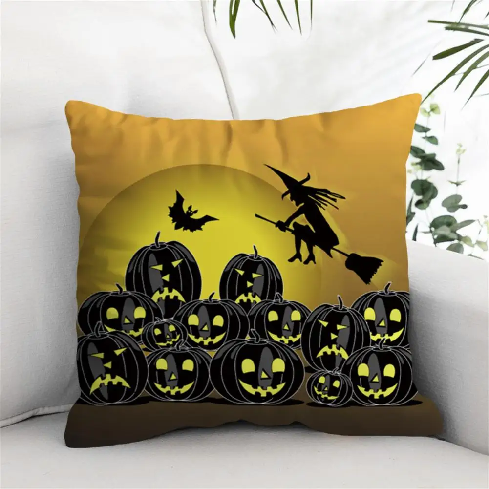 

Cushion Cover Comfortable Square Decorative Halloween Pumpkin Series Throw Pillow Case Home Decor Pillow Case for Car