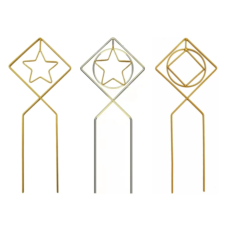 

Small Metal Trellis for Potted Climbing Plants Geometric Plant Support Stake