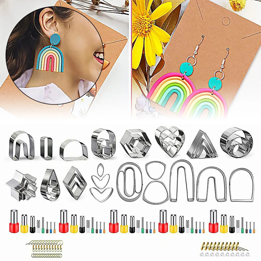 

126PCS Polymers Clay Cutters Set For Earring Making Lovely Clay Cutting Stencils For Making Pendants