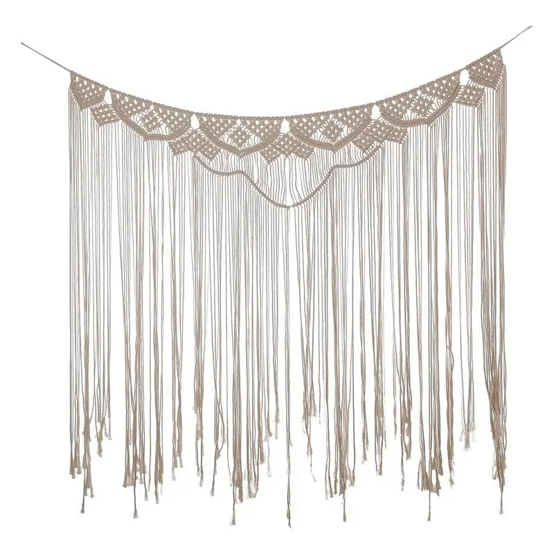 

Macrame Tapestry Hand-Woven Macrame Wall Hangings Chic Tassel Boho Tapestry Backdrop Decoration For Home Apartment Nursery