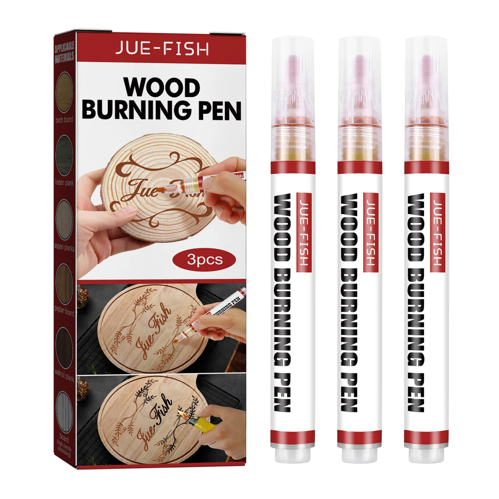 6PCS DIY Wood Burning Pen Scorch Marker Chemical Wood Burning Pen Safe Non-toxic Art Pyrography Tools Kid Gift Party Decoration