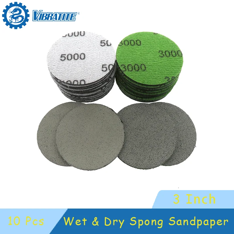 

Набор из 10 штук: абразивные диски Trizact Hookit из пеноматериала VIBRATITE 3000/5000 Grit