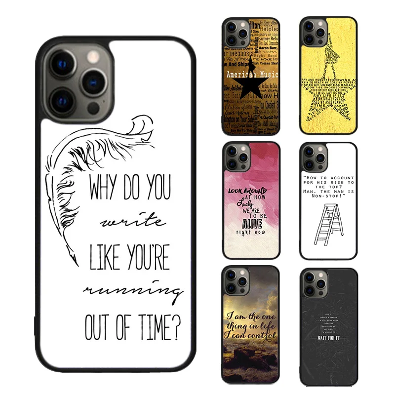 Чехол для телефона с музыкальными мотивами Гамильтона iPhone SE2020 15 16 14 13 Pro Max Coque 12 11