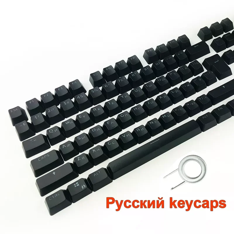 

Russian Keycaps For Mechanical Keyboard Compatible With MX Switches DIY Replacement Transparent Support Led Lighting Keycaps