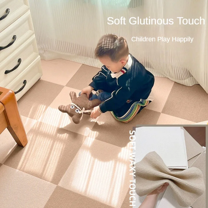 Мягкий Плюшевый Детский Игровой Коврик 30x30x1 См 2-24 Шт. Противоскользящий