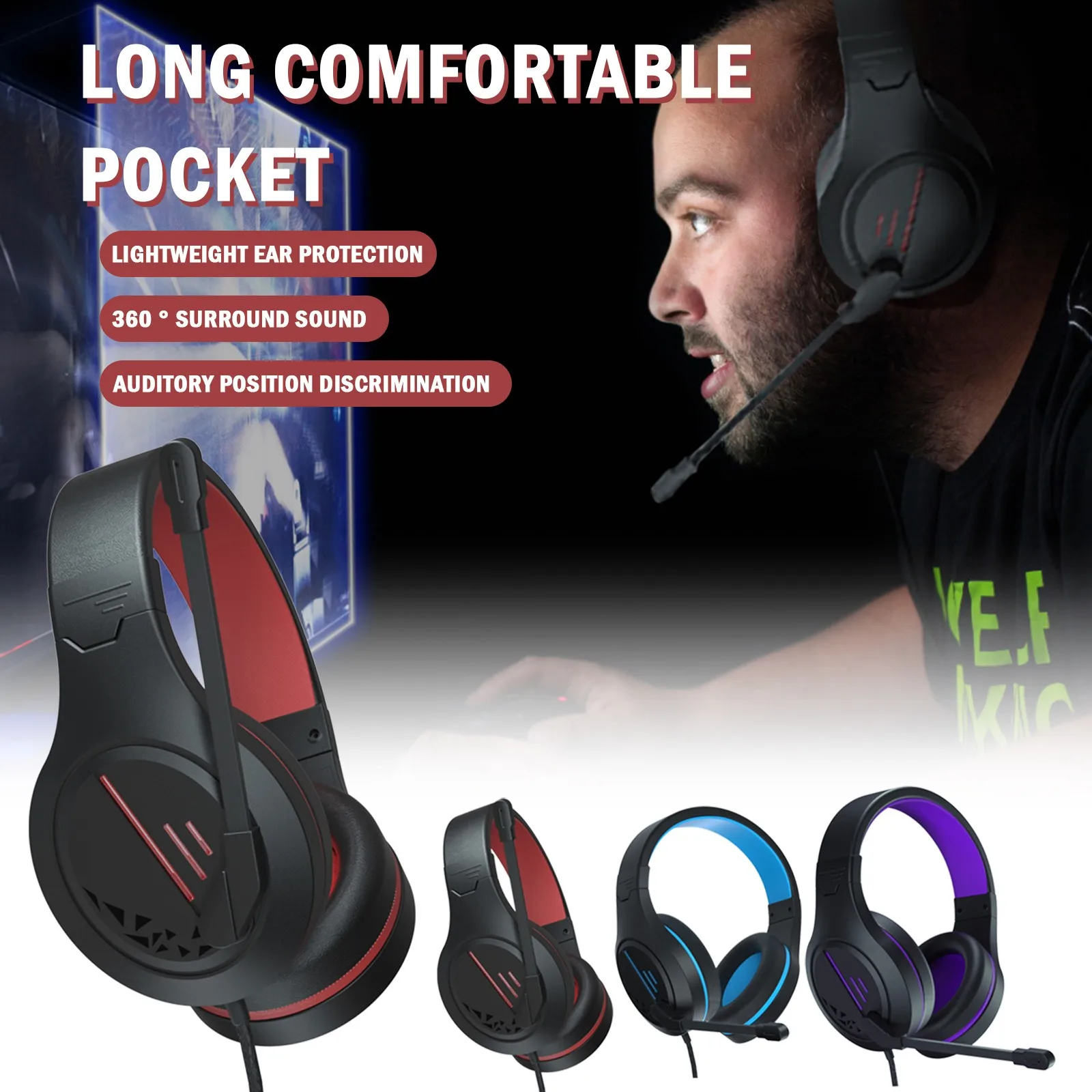 

Anivia MH601 3.5mm Gaming Headset With Microphone Stereo Sound Wired Headphone Deep Heavy Bass For Girls Xbox PS4 PC