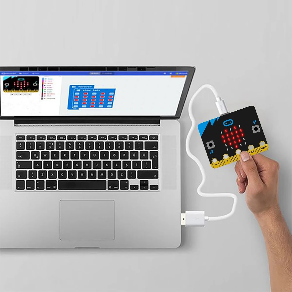 Плата разработки Micro:Bit V1.5 Smart Car Kit/Qtruck/Python Education BBC Программируемый робот Microbit для