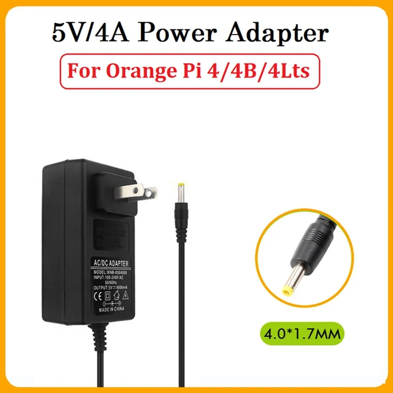 

5V/4A Power Adapter Power Adapter For Orange Pi For Ac Power Into Dc Suitable For Orange 4 / 4B /4Lts Development Boards US Plug