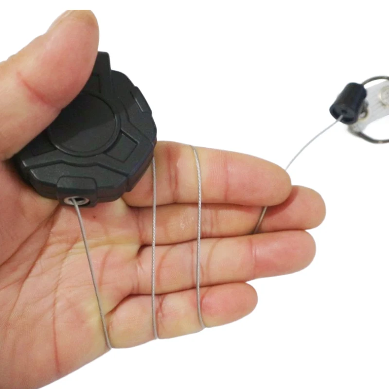 

Stainless Steel Rope Camping Telescopic Burglar Chain Key Holder Tactical Keychain Outdoor Key Ring Return Retractable Key Chain