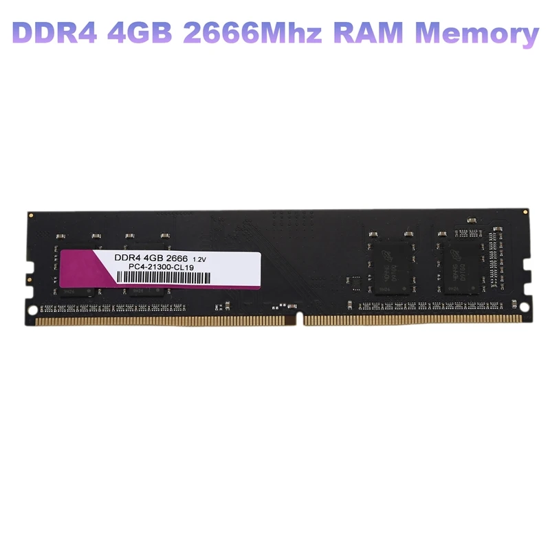 

DDR4 4GB 2666Mhz RAM Memory PC4-21300 1.2V PC DIMM 288Pin RAM For Desktop Computer Ram