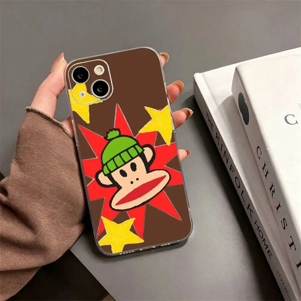 Фото Модный прозрачный мягкий чехол CUTE Paul Frank для iPhone 17, 16, 15, 14, 13, 12, 11 Plus, Pro Max №3