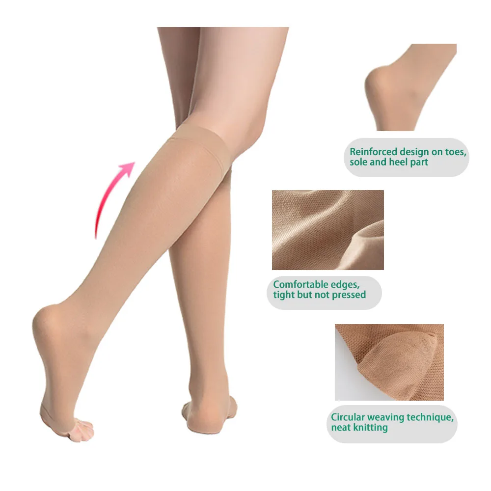 

2pcs Compression Stockings Blood Circulation Promotion Slimming Compression Socks Anti-Fatigue Comfortable for Man and Woman