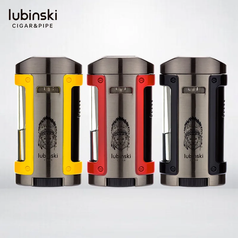 

LUBINSKI Personalized Boutique Men's Cigar Lighters High-quality Windproof High-flame Direct-flush Turbo Inflatable Lighters